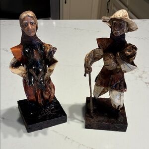 Vintage Mexican Folk Art Paper Mache Couple
